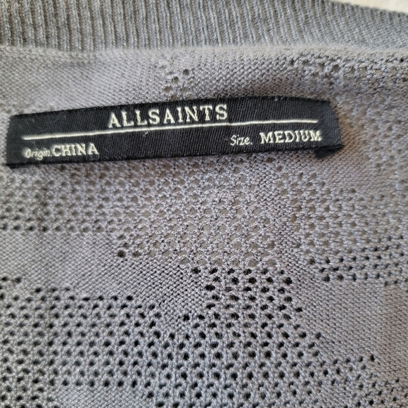 ALL SAINTS Palm Tee Knitted in Gray - Picture 4 of 5